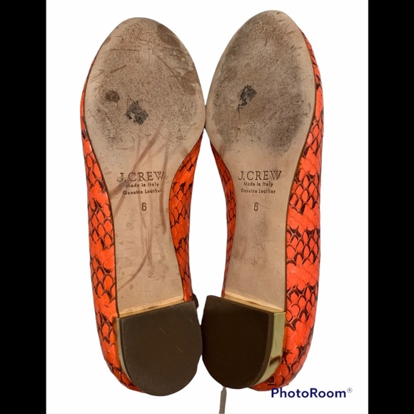 J Crew Collection Janey Snakeskin Flats - Picture 10 of 10